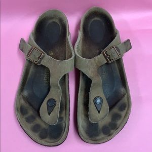 Birkenstock 39 tobacco oiled leather Gizeh sandal